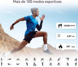 Smartwatch 1,85" Resistente à Água IP68, Modos Esportivos, Recebimento de Notificações para iOS e Android