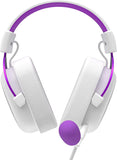 Headset Fone de Ouvido Havit HV-H2002d Purple, Gamer, com Microfone, Falante 53mm, Plug 3, 5mm: compatível com XBOX ONE e PS4, HAVIT, HV-H2002d Cor Roxo e Branco