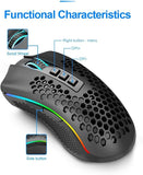 Mouse Gamer Redragon Storm Pro RGB 16000 DPI Pixart Paw 3335 Wireless Preto - M808-KS