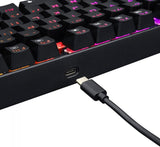 TECLADO MECANICO KUMARA PRO RGB WIRELESS E BLUETOOTH PRETO SWITCH BLUE