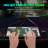 Moniss L99 2.4G Sem Fio Recarregável Teclado Mouse Combo 96 Teclas RGB Membrana Teclado Colorido Retroiluminação Conjunto de Mouse para Jogos
