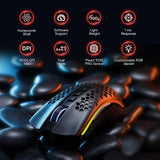 Mouse Gamer Redragon Storm Pro RGB 16000 DPI Pixart Paw 3335 Wireless Preto - M808-KS