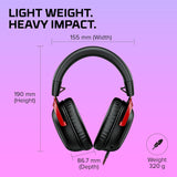 Headset Gamer HyperX Cloud III – Compatível com PC, PS5, Xbox Series X|S, Drivers Angulados de 53mm, Áudio DTS, Microfone de 10 mm, USB-C, USB-A, Fio de 3,5 mm, Vermelho e Preto (727A9AA)