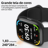 SmartWatch, relogio smartwatch com Ecrã tátil e Alexa, à prova d'água IP68, relogio smartwatch feminino e masculino, com modo esportivo e recebimento de notificações (rosa)