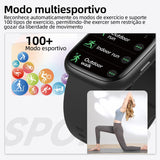 SmartWatch, relogio smartwatch com Ecrã tátil e Alexa, à prova d'água IP68, relogio smartwatch feminino e masculino, com modo esportivo e recebimento de notificações (rosa)