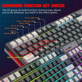 Moniss L99 2.4G Sem Fio Recarregável Teclado Mouse Combo 96 Teclas RGB Membrana Teclado Colorido Retroiluminação Conjunto de Mouse para Jogos