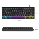 Teclado Gamer MageGee Mini Ergonômico, Mecâico