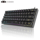 Teclado Gamer MageGee Mini Ergonômico, Mecâico